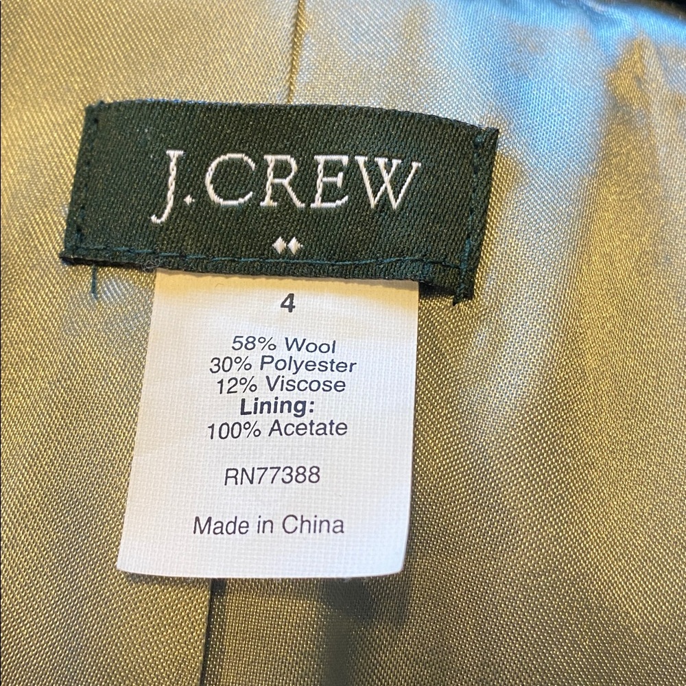 J. Crew Women’s Ruffle Front Black Coat - Picture 6 of 9